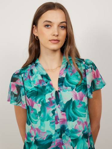 Paige Tie Front Shirt                                                                                                           