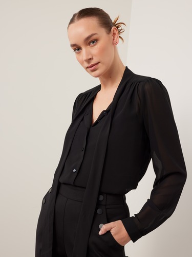 Victoria Tie Neck Top                                                                                                           