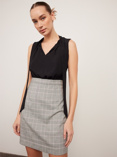 Jackie Check Dress                                                                                                              