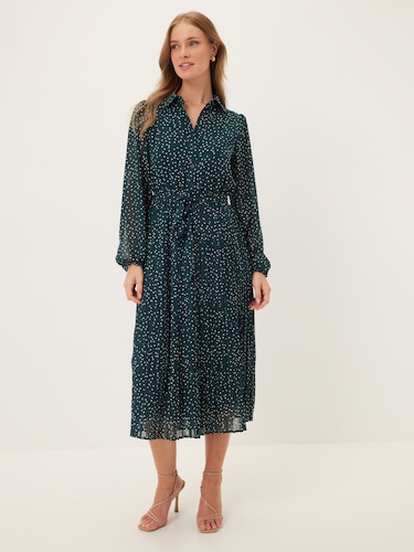 Katrina Midi Pleated Dress                                                                                                      