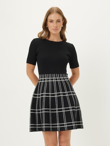Jules Check Knit Dress                                                                                                          