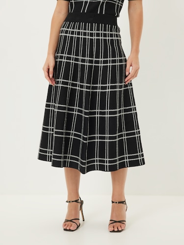 Jules Check Knit Skirt                                                                                                          