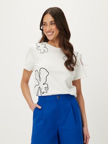 Embroidered Novelty Tee                                                                                                         