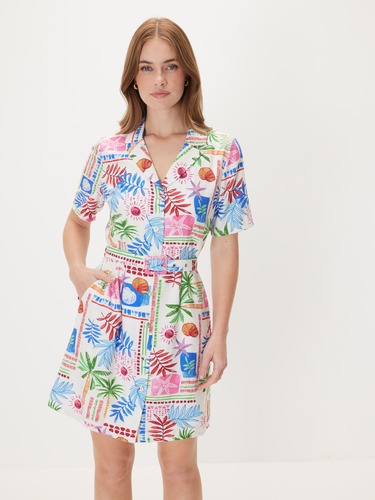 Monica Mini Shirt Dress                                                                                                         