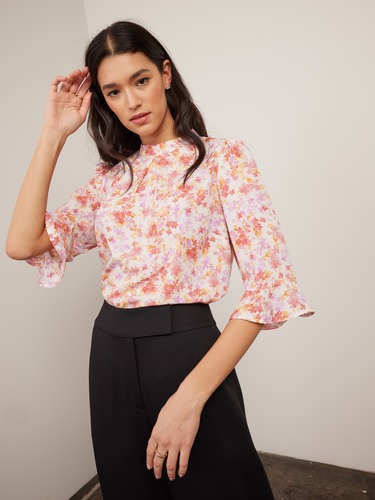 Celeste Full Size Long Sleeve Ribbed Blouse
