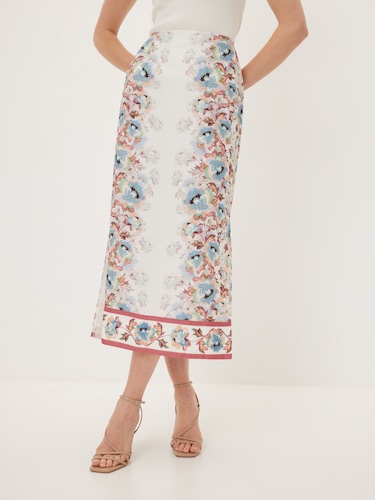 Marrakesh Floral Pencil Skirt                                                                                                   
