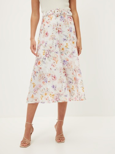 Summer In Sicily Midi Skirt                                                                                                     