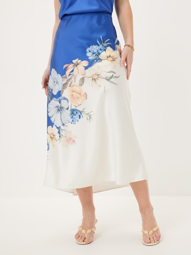 Amalfi Rose Satin Slip Skirt                                                                                                    