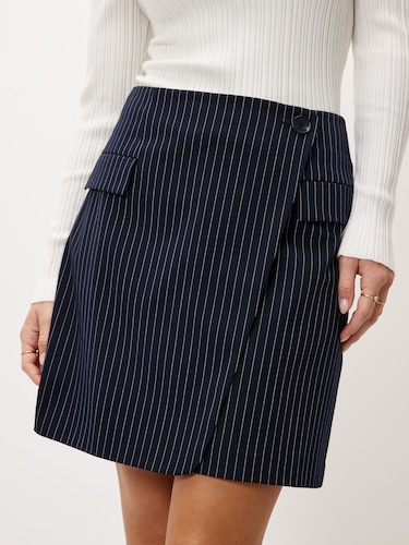 Break Even Pinstripe Suit Skirt                                                                                                 