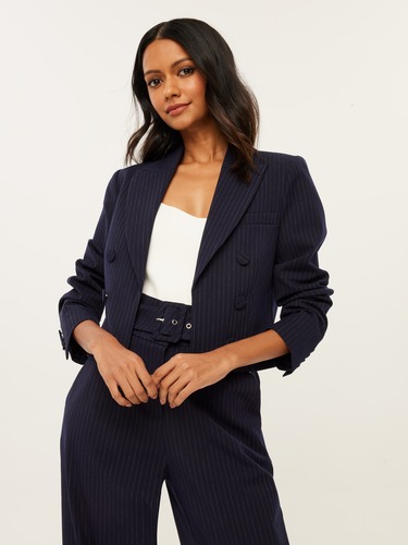 Petite Skyscraper Pinstripe Jacket                                                                                              