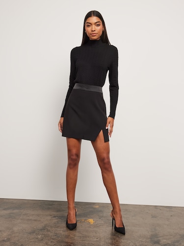 Date Night Satin Mini Skirt                                                                                                     