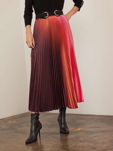True Love Ombre Pleated Skirt