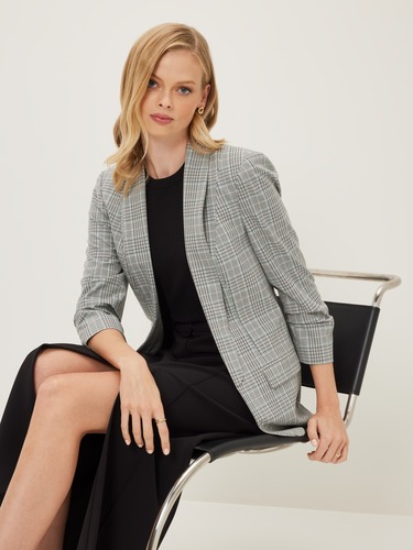 Mi Amour Check With Me Blazer                                                                                                   