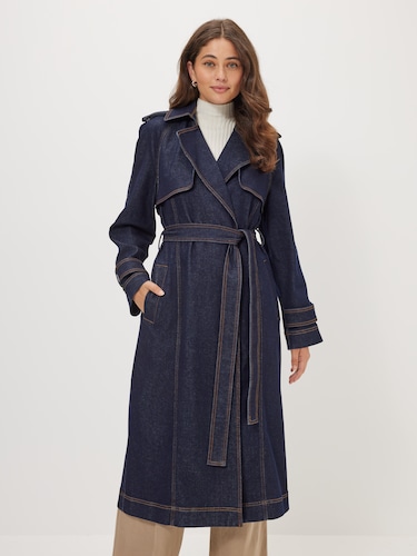 Manhattan Denim Trench                                                                                                          