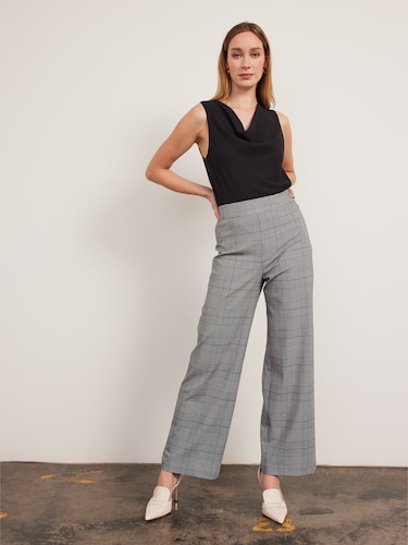 Mi Amour Palazzo Check Pant                                                                                                     