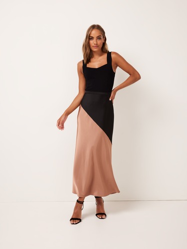 Lulu Satin Slip Skirt                                                                                                           