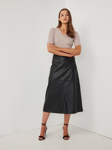 Faux leather skirt only best sale