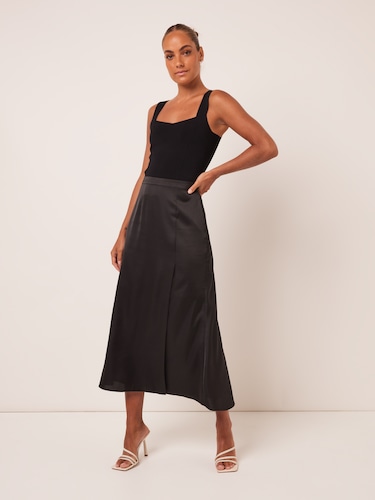 Winnie Satin Wrap Skirt                                                                                                         