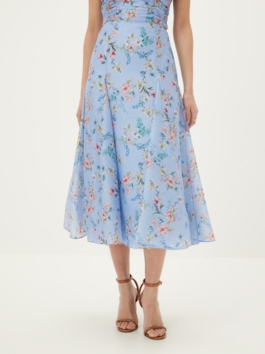 Marina Floral Midi Skirt                                                                                                        