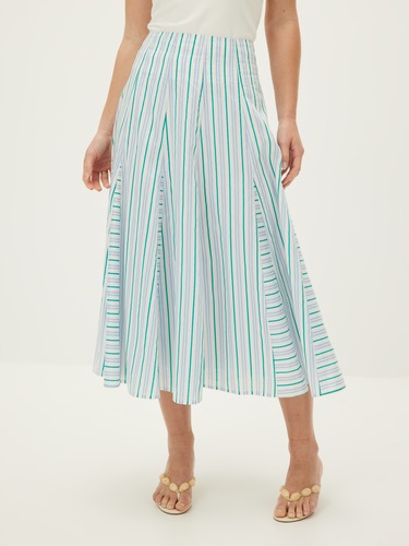 Seeing Stripes Midi Skirt                                                                                                       