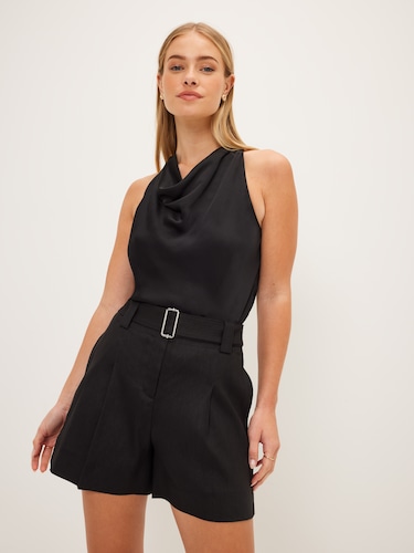 Miley Belted Linen Short                                                                                                        