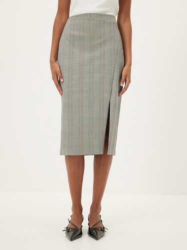 Rain Check Suit Pencil Skirt                                                                                                    