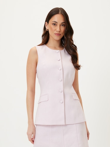 Blue Moon Linen Blend Vest                                                                                                      