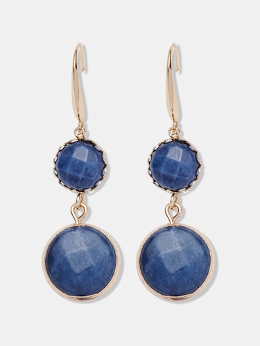 Semi precious stone hot sale drop earrings