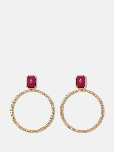 Imogen Stone & Hoop Earrings                                                                                                    