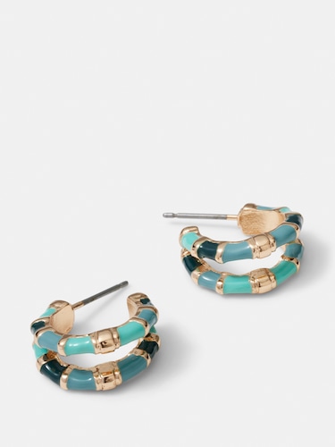 Claire Enamel Hoop Earrings                                                                                                     