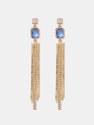 Rachel Jewel & Chain Drop Earring                                                                                               