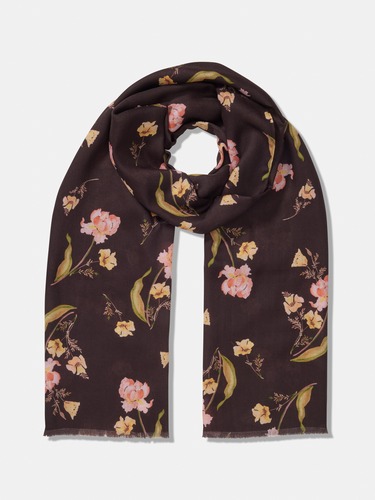 Falling Floral Woven Scarf                                                                                                      
