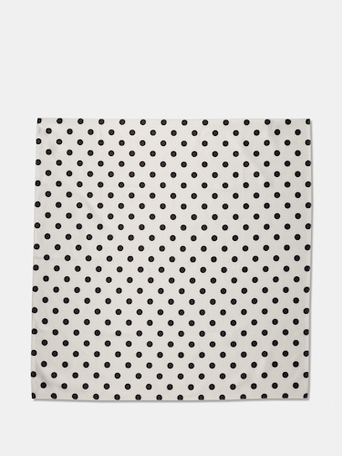 Polka Dot Square Satin Scarf                                                                                                    