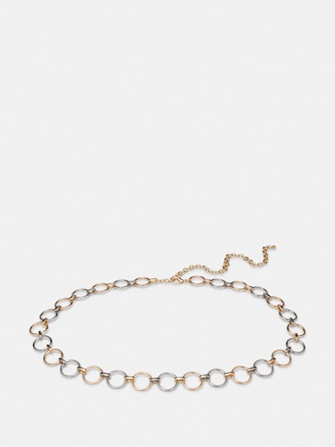 Amelia Two Tone Metal Ring Belt                                                                                                 