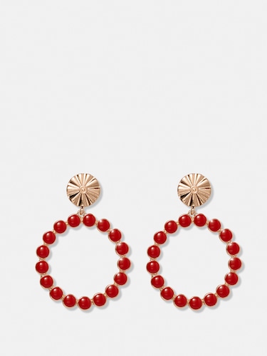 Georgie Enamel Hoop Earrings                                                                                                    