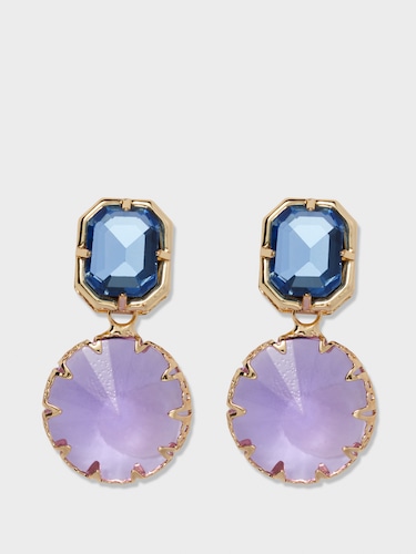 Charlotte Double Drop Jewelled Earrings                                                                                         