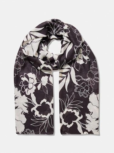 Mono Bloom Printed Scarf                                                                                                        