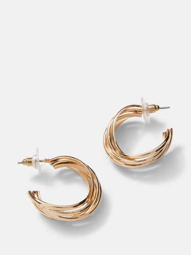 Twisted Hoop Earrings                                                                                                           