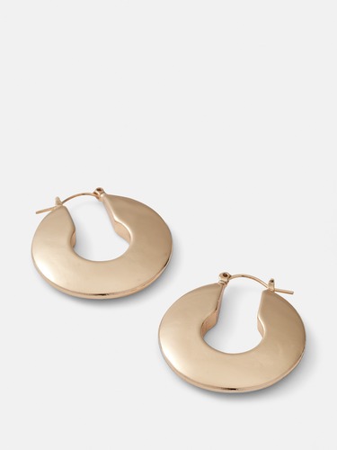 Chunky Flat Hoop Earrings                                                                                                       