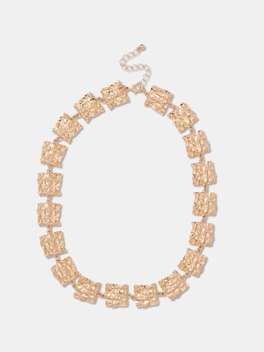 Cleo Hammered Square Necklace                                                                                                   