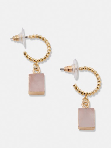 Sandy Semi Precious Drop Hoops                                                                                                  