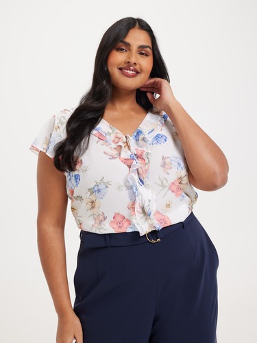 Curve Jodie Ruffle Blouse                                                                                                       