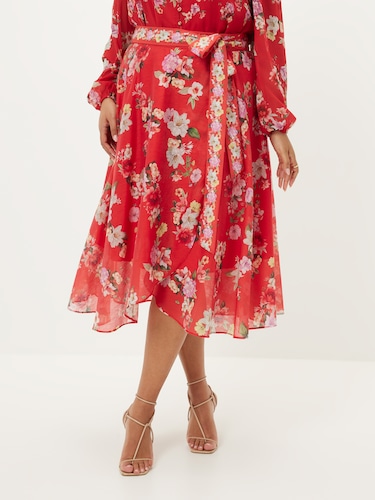 Curve Tenerife Floral Ava Skirt                                                                                                 