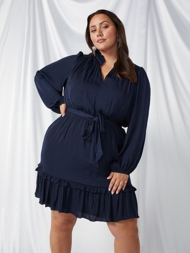 Curve Tash Long Sleeve Mini Dress                                                                                               