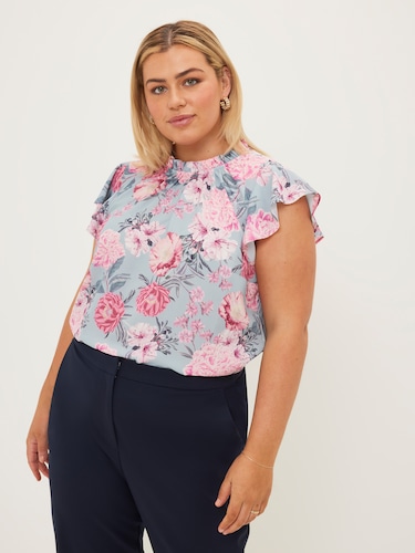 Curve Tessa Gathered Neck Top