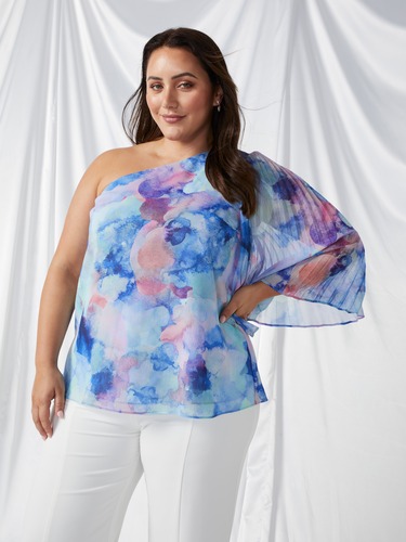 Curve Demi Pleat Sleeve Top                                                                                                     