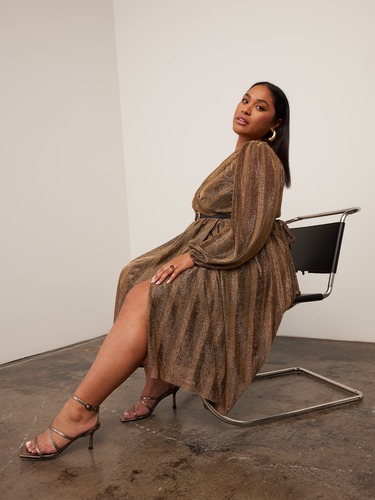 Curve Paris Wrap Midi Dress                                                                                                     