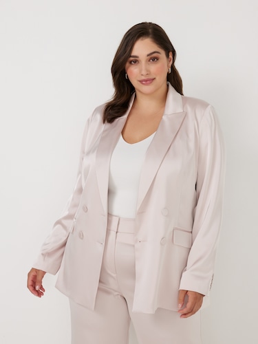 Curve Penelope Satin Blazer                                                                                                     