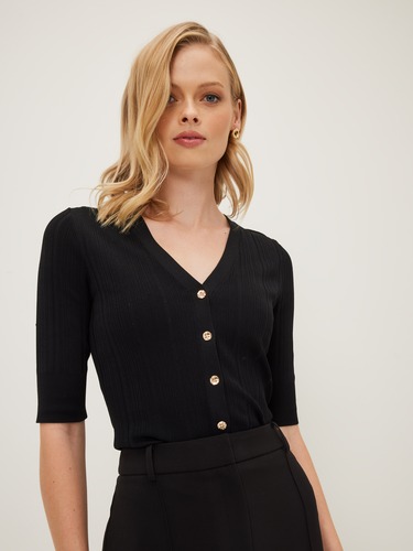 Pippa Short Sleeve Cardi - Tan Stripe