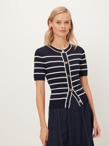 Cardi Square - Black or Navy Merino - Mid Length - Pre-Order